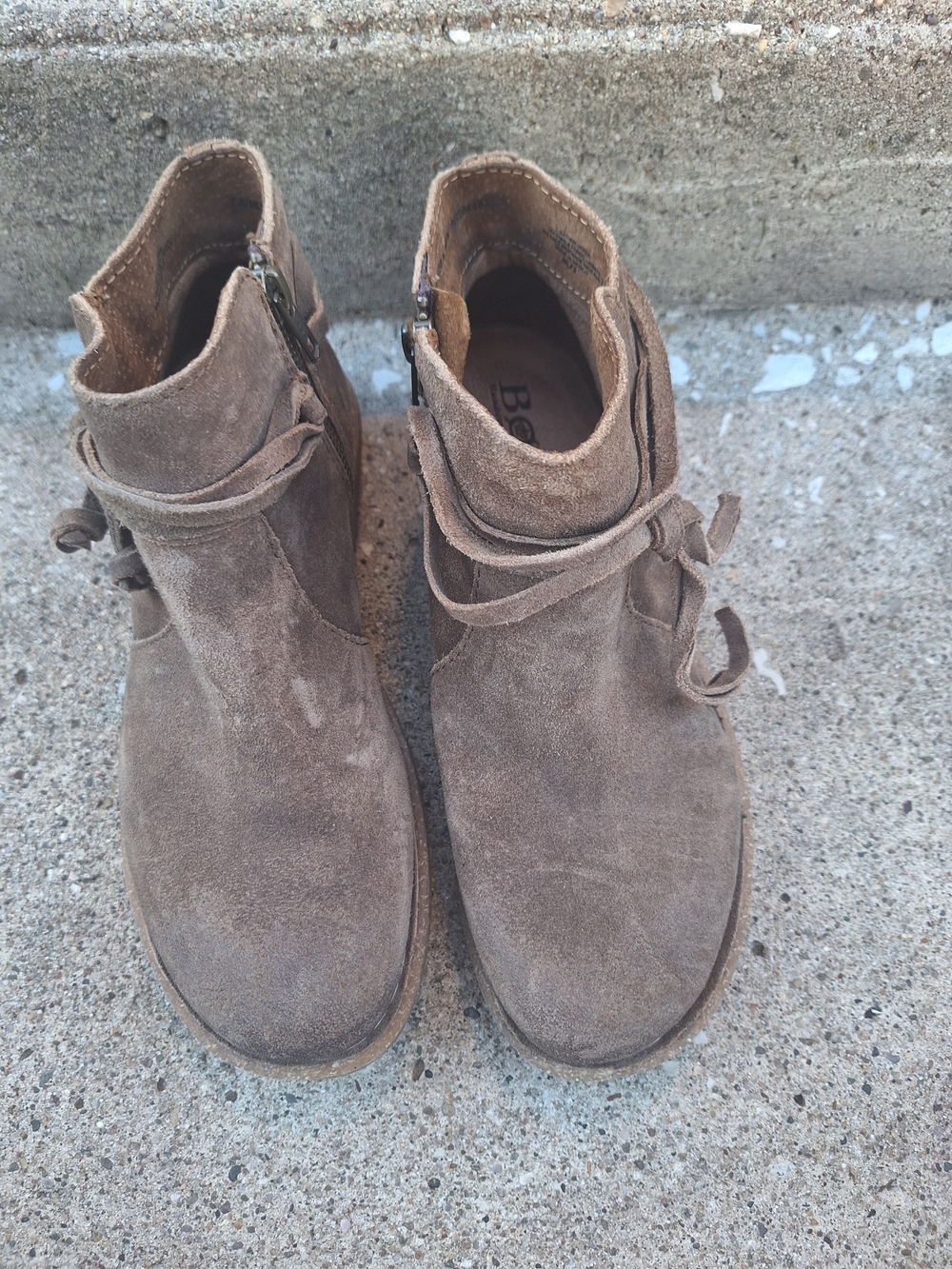 Born Brown Suede Ankle Boots Size 7.5 - Picture 2 of 8